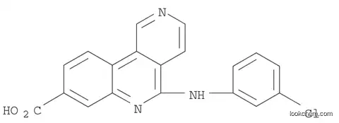 Molecular Structure of 1009820-21-6 (5-[(3-chlorophenyl)amino]-Benzo[c]-2,6-naphthyridine-8-carboxylic  acid)